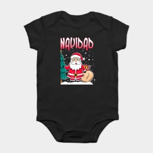 Feliz Navidad Matching Couple Sweaters Baby Bodysuit